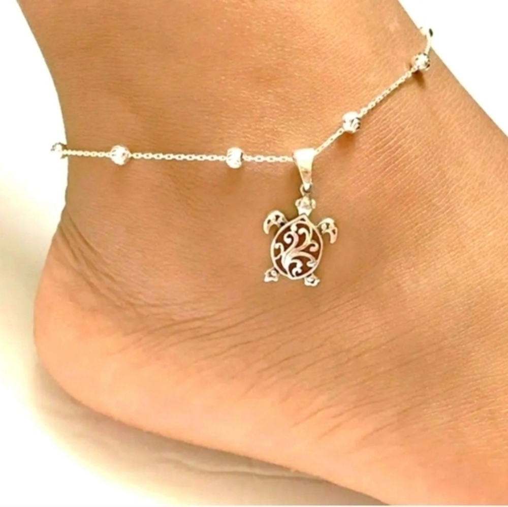 Turtle‎ Anklet Bracelet Silver